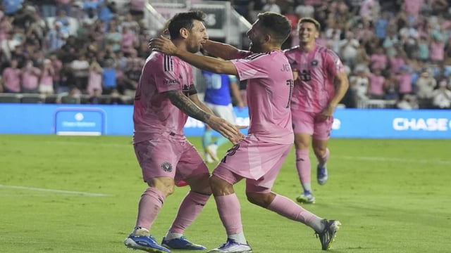 Jordi Alba celebrates a goal with Lionel Messi | Image: AP