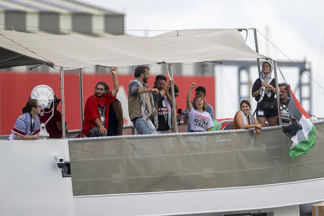 The Global Sumud Flotilla on August 31. 