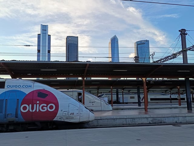 Trenes de Ouigo y de Renfe en la estación de Chamartín de Madrid.