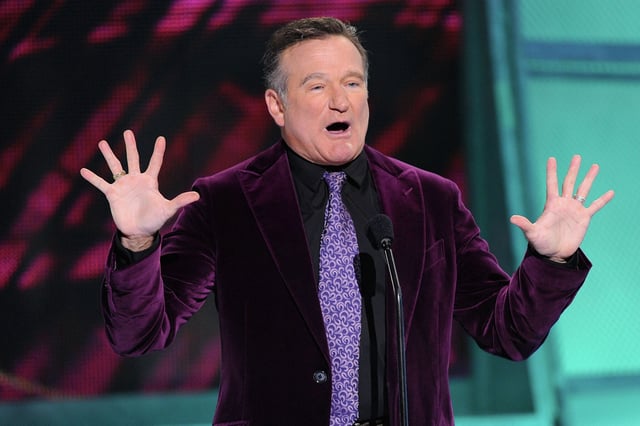 FILE: Presenter Robin Williams speaks during the 35th Annual People’s Choice Awards held at the Shrine Auditorium on Jan. 7, 2009, in Los Angeles.
