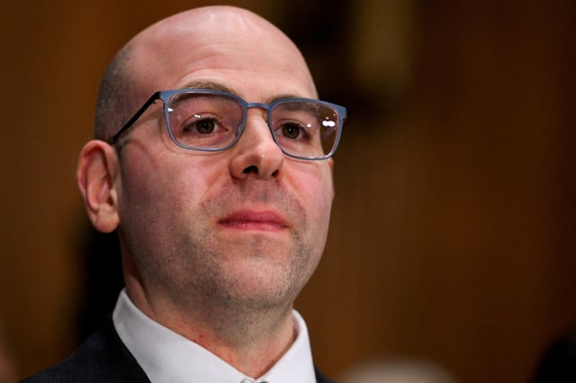 Stephen Miran, U.S. President Donald Trump’s nominee to be chairman of the Council of Economic Advisers, testifies during a Senate Banking, Housing and Urban Affairs Committee confirmation hearing on Capitol Hill in Washington, D.C., U.S., February 27, 2025. REUTERS/Annabelle Gordon/File Photo