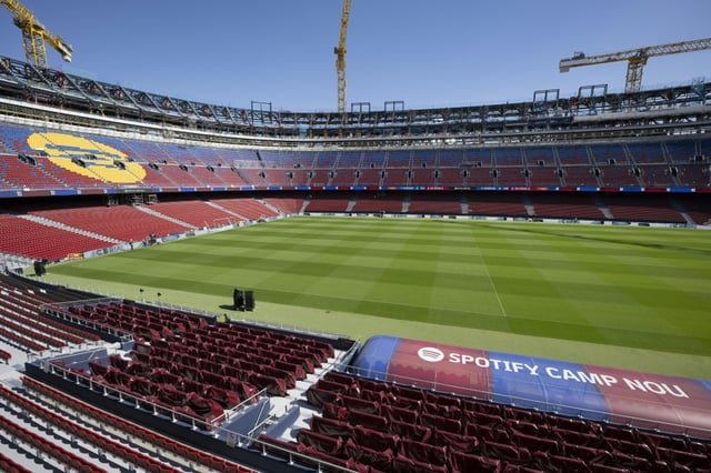 Barcelona say their stadium is nearly ready to reopen but the club modified their return plan because of delays over licences