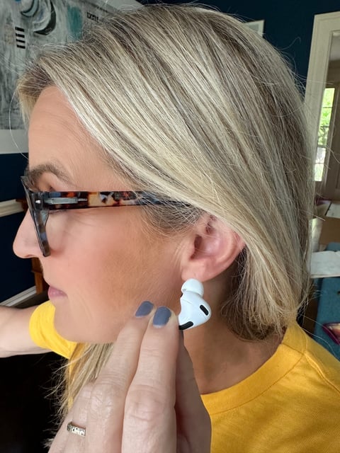 A set of Apple's ear tip fit tips