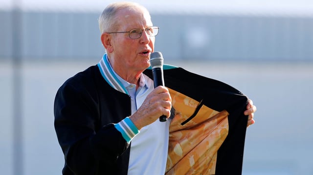 Former Jacksonville Jaguars head coach Tom Coughlin speaks during an NFL training camp session at the Miller Electric Center, Sunday, Aug. 3, 2025, in Jacksonville, Fla. [Corey Perrine/Florida Times-Union]