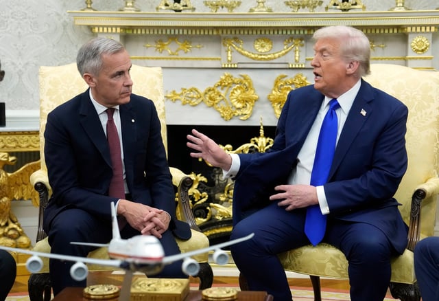 Trump y Carney brindan una conferencia de prensa en la Casa Blanca