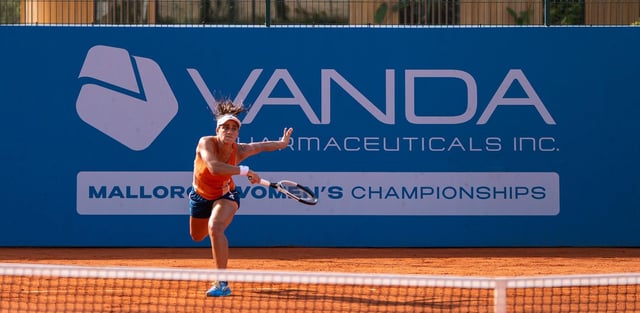 La argentina María Lourdes Carlé, durante su partido.
