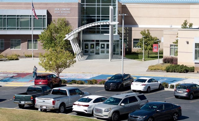 Officials have detained a boy in connection with the Oct. 2 bomb threat targeting Ben Lomond High School in Ogden. The school is pictured on Oct. 2.