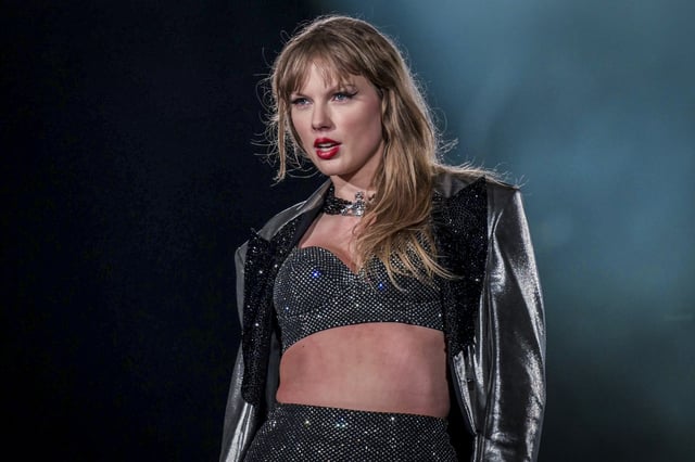 Taylor Swift performs on May 24, 2024, in Lisbon, Portugal. 