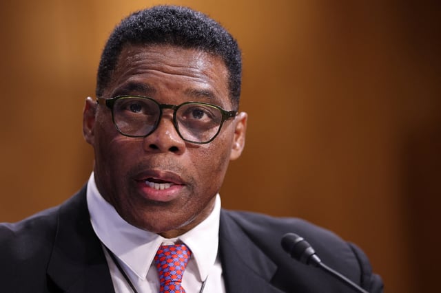 Former NFL football player Herschel Walker, U.S. President Donald Trump's nominee to be ambassador to the Bahamas, testifies before a Senate Foreign Relations Committee hearing on nominations on Capitol Hill in Washington, D.C., U.S., September 11, 2025. REUTERS/Jonathan Ernst