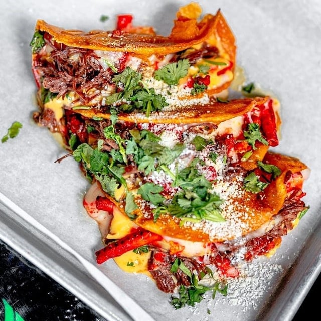 The Birria Taki Tacos at Talkin' Tacos. The chain has National Taco Day specials on Tuesday, Oct. 7.