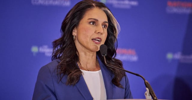 Director of National Intelligence Tulsi Gabbard at the National Conservatism Conference in Washington D.C. on Sept. 3, 2025. | Getty Images