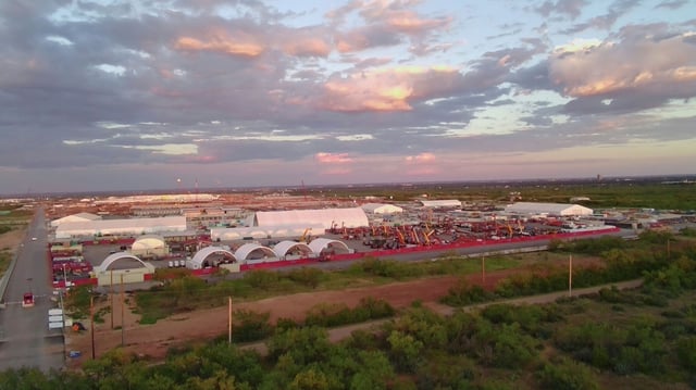 An artificial intelligence data center complex being built for OpenAI is shown in Abilene, Texas, on Monday, Sept. 22, 2025.