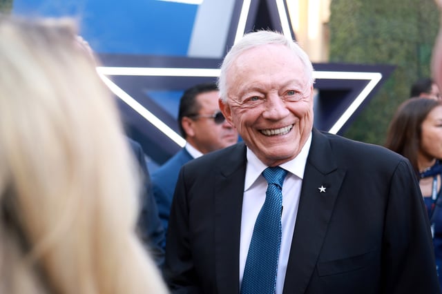 Jerry Jones, Owner, President & GM, Dallas Cowboys attends the premiere of Netflix's "America's Team: The Gambler and His Cowboys" at The Egyptian Theatre Hollywood on August 11, 2025 in Los Angeles, California.