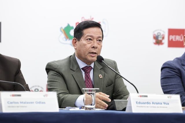 Eduardo Arana se pronunció sobre la posibilidad de más renuncias en el Gabinete Ministerial, de cara a las elecciones generales del 2026. (Foto: PCM)