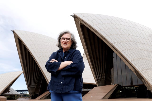 Rosie O'Donnell arrives in Australia ahead of her "Common Knowledge" show at the Sydney Opera House on Oct. 6, 2025.