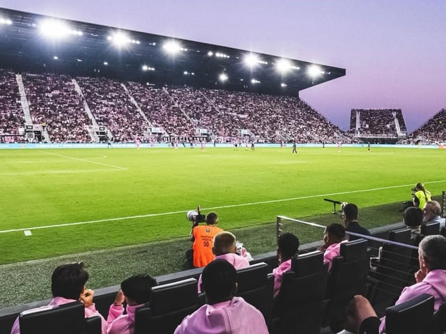 Una imagen panorámica del Chase Stadium, la cancha del Inter Miami donde jugará la Selección Argentina.