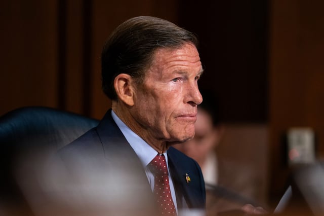 Sen. Richard Blumenthal, D-Conn., at an oversight hearing before the Senate Judiciary Committee, on Capitol Hill in Washington, DC, on October 7, 2025.