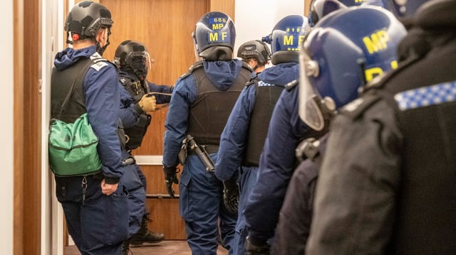 A raid on the home of a suspected county lines drug dealer in east London in June