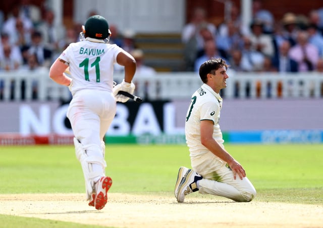 Cricket - 2025 ICC World Test Championship Final - South Africa v Australia - Lord's Cricket Ground, London, Britain - June 13, 2025 Australia's Pat Cummins reacts Action Images via Reuters/Andrew Boyers/File Photo