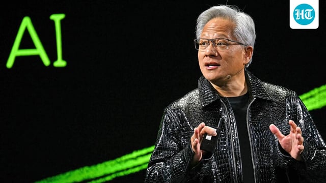 Nvidia CEO Jensen Huang delivers a keynote address at the Consumer Electronics Show in Las Vegas, Nevada.