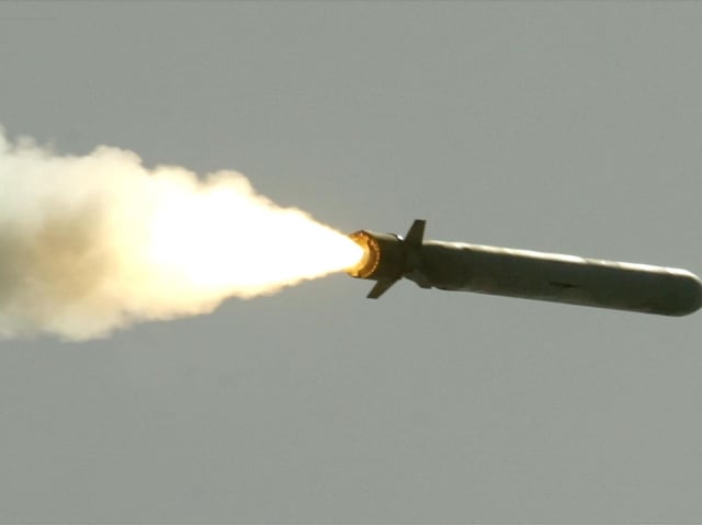 Ein Tomahawk-Marschflugkörper.