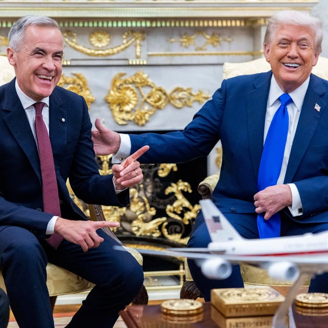 Carney Trump im Oval Office.