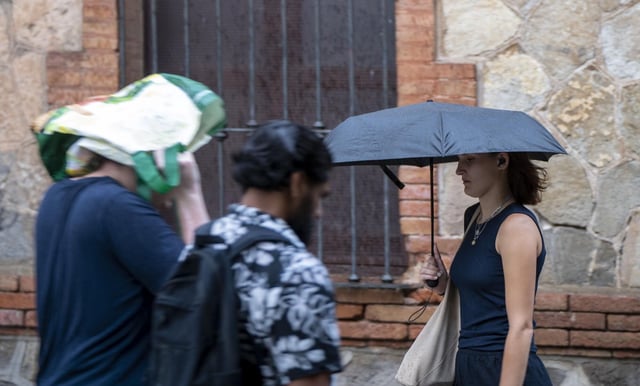 Lluvia en Barcelona.