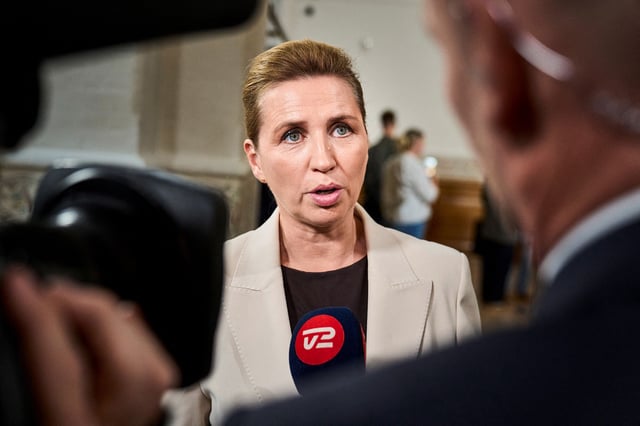 Denmark's prime minister, Mette Frederiksen, pictured on Tuesday