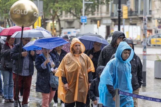 Lluvia en Barcelona.