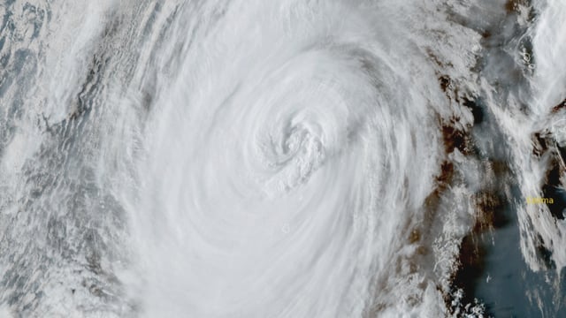 Satellite image of Hurricane Priscilla as of 00:00 UTC on October 8, 2025. Credit: NOAA GOES-19, RAMMB/CIRA, The Watchers