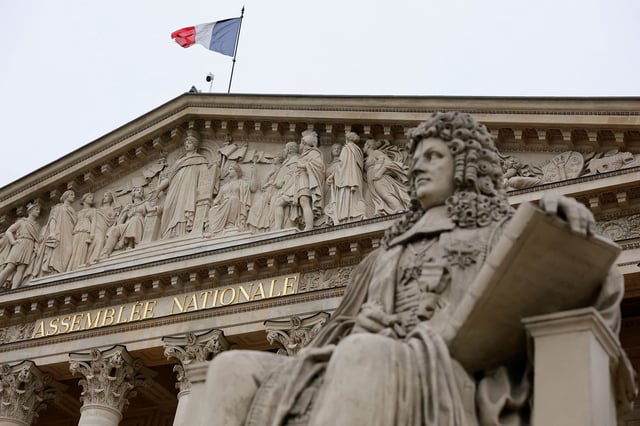 The National Assembly building in Paris, pictured on October 6, 2025.