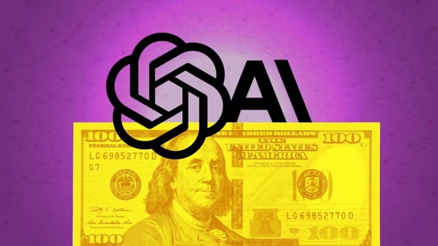 OpenAI logo with $100 bill