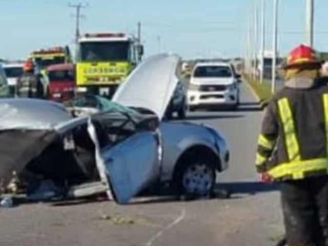 Así quedó el auto en el que viajaba el nene de dos años que falleció.