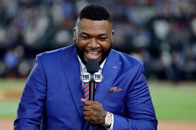 David Ortiz during a Fox MLB broadcast in 2023.