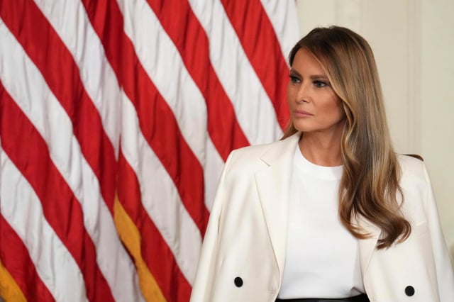 On her X account, Melania Trump shared HarperCollins UK's statement confirming it was retracting passages in a new book, racking up another win in her fight against those claiming she met Donald Trump through disgraced financier Jeffrey Epstein. (JACQUELYN MARTIN/AP FILE)