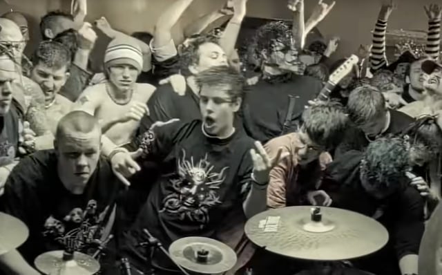 A photo of Slipknot's Duality music video.