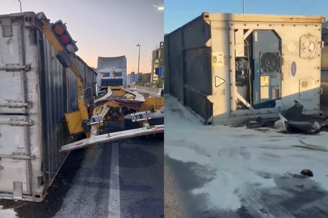 El camión provocó un corte total y demoras sobre la Autopista 25 de Mayo