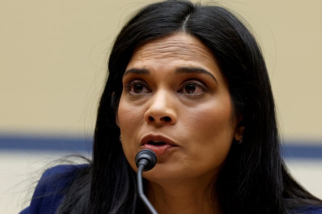 Vijaya Gadde, former Chief Legal Officer of Twitter, testifies during a House Oversight and Accountability Committee hearing about Twitter's handling of a 2020 New York Post story about Hunter Biden and his laptop, in Washington, U.S. February 8, 2023. REUTERS/Evelyn Hockstein