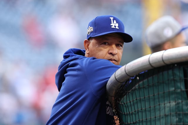 PHILADELPHIA, PENNSYLVANIA - OCTOBER 04: Dave Roberts, Manager of the Los Angeles Dodgers, looks on before playing the Philadelphia Phillies in game one of the Division Series at Citizens Bank Park on October 04, 2025 in Philadelphia, Pennsylvania. (Photo by Emilee Chinn/Getty Images)