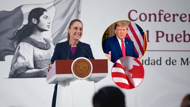 Luego de las declaraciones de Donald Trump, la presidenta Claudia Sheinbaum Pardo descartó que exista riesgo del T-MEC. Foto: Especial