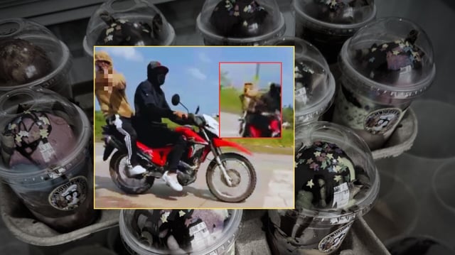 El hecho se registró la tarde del martes en la carretera rural que comunica a la comunidad de Urireo, cuando dos hombres a bordo de una motocicleta roja abrieron fuego contra el comerciante. Foto: Especial (Capturas de video)