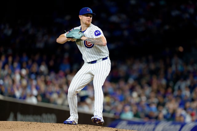 CHICAGO, ILLINOIS - SEPTEMBER 23: Cade Horton #22 of the Chicago Cubs pitches in a game against the New York Mets at Wrigley Field on September 23, 2025 in Chicago, Illinois. (Photo by Matt Dirksen/Chicago Cubs/Getty Images)