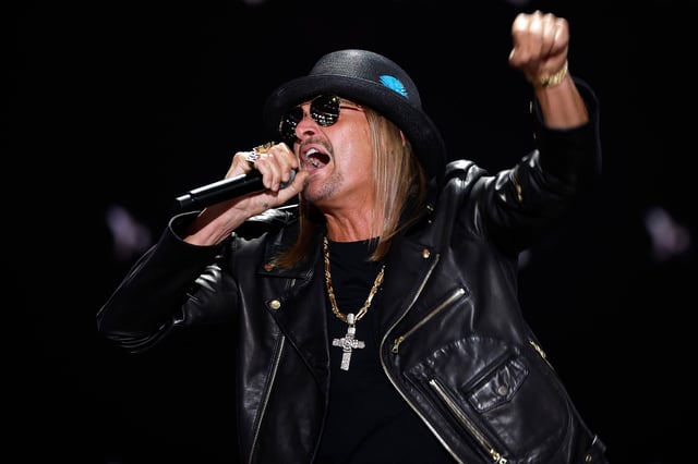 Kid Rock performs on the fourth day of the Republican National Convention at the Fiserv Forum on July 18, 2024 in Milwaukee, Wisconsin.