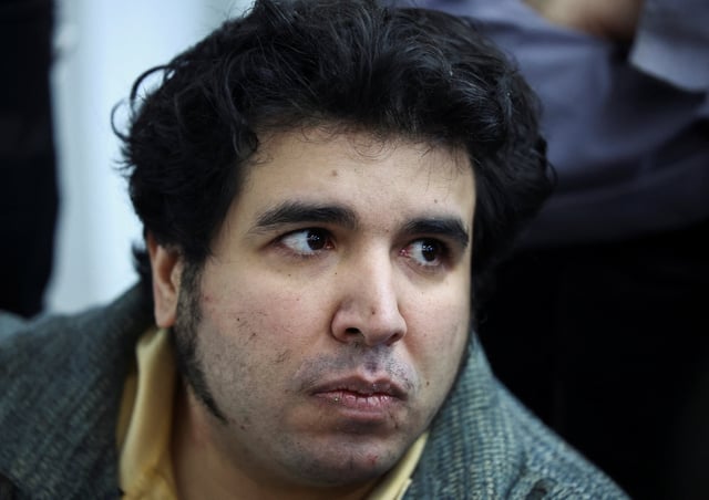 Fernando Sabag Montiel, accused of attempting to assassinate Argentina's former President Cristina Fernandez de Kirchner when she was vice-president of the country, sits in court at the Comodoro Py federal courthouse in Buenos Aires, Argentina, October 8, 2025 REUTERS/Agustin Marcarian