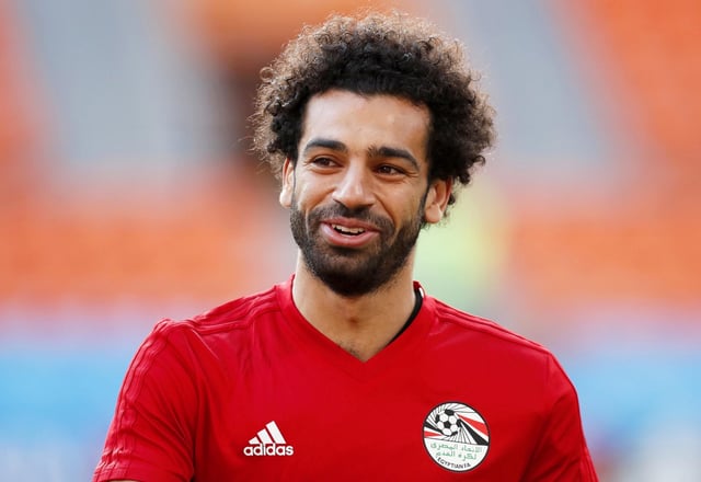 Salah, en un partido con Egipto.