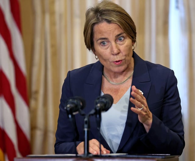 Boston, MA - Oct. 8 - Governor Maura Healey holds a press conference at the State House to talk about the drag racing street takeover incident last Sunday morning.  . Diverted