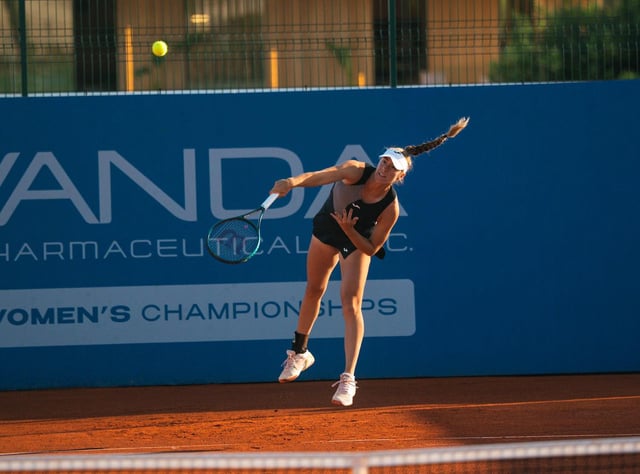 Solana Sierra, durante un momento de su partido del miércoles.