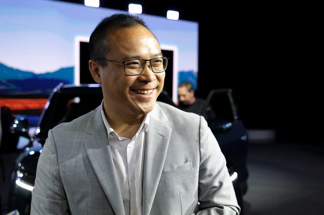 Stephen Deng, country manager of Chinese electric vehicle (EV) maker BYD in Argentina, reacts after an interview in Buenos Aires, Argentina, October 8, 2025. REUTERS/Alessia Maccioni