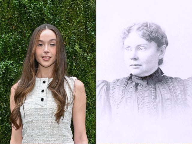 Ella Beatty (L) will play infamous Fall River woman Lizzie Borden (R) in Season 4 of Ryan Murphy's Netflix anthology series "Monster."