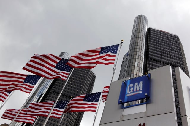 In this April 21, 2009 file photo, General Motors world headquarters is shown in Detroit.  (AP Photo/Paul Sancya, file)